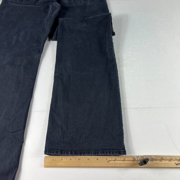 7 For All Mankind Jeans Women's 30x32 Tall Boot Cut Black Stretch Denim Tag 29 - Picture 11 of 16